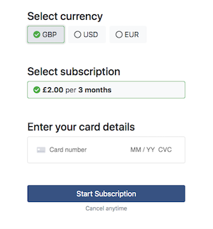Start subscription